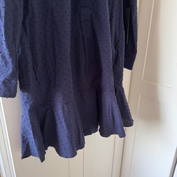 NWT TUCKERNUCK NAVY SWISS DOT CALLAHAN SHIRT DRESS - Picture 2 of 6